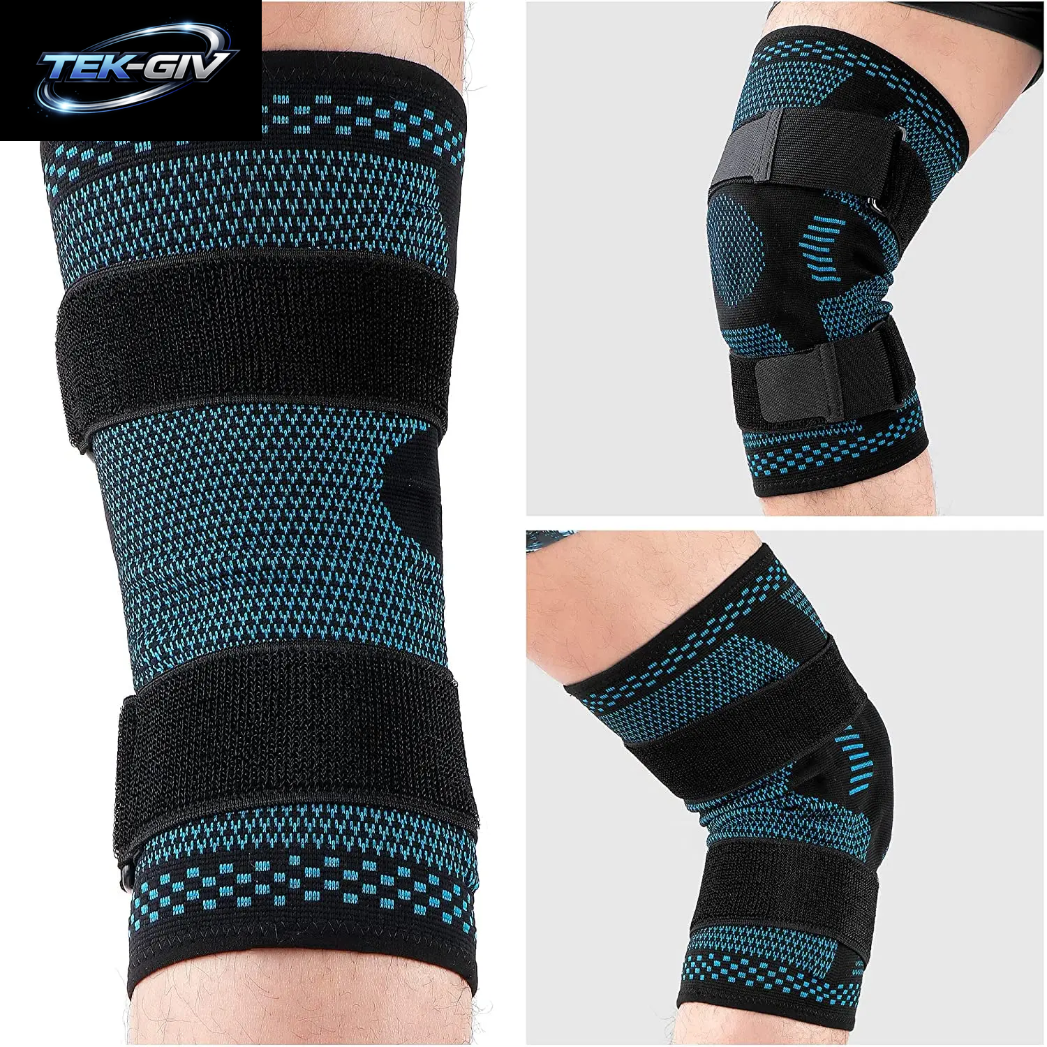 1 Stück Kniebandage, Kompressionsmanschette Mit Seitenstabilisatoren Und Patella-Gel Für Knieschmerzen, Meniskusriss, Acl-Verletzungserkennung