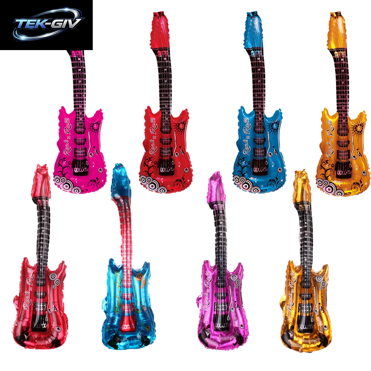 12 Stücke 32 Zoll Gitarre Folie Ballons Rock Band Musik Thema Party Dekoration Geburtstag Party Hochzeit Dekorationen