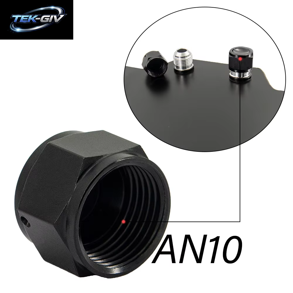 Schwarz AN6 AN8 AN10 Adapter Weibliche Flare End Kappe Stecker Rohr Mutter Sechskant Kopf Port Blindstopfen Kappe Schloss Schlauch Anschluss Fitting