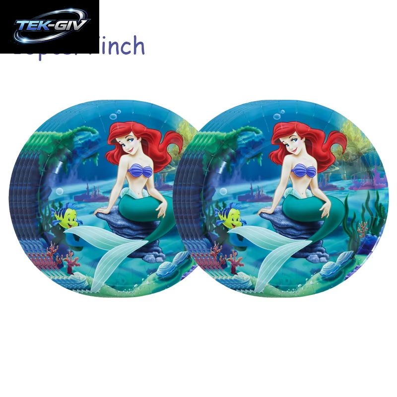Die Kleine Meerjungfrau Geburtstag Party Dekoration Prinzessin Ariel Papier Serviette Teller Tasse Tischdecke Luftballons Kinder Baby Shower Supplies