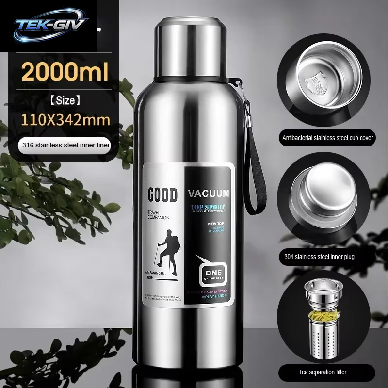 Große Kapazität Kalte Thermische Thermoskanne Becher Edelstahl Isoliert Tee Kaffee Wasser Flasche Isolier Flasche Topf Reise Becher