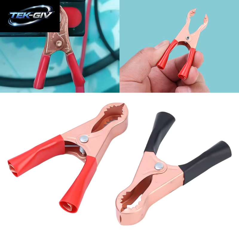 10/2 Stücke MINI Batterie Clip Auto Erdung Draht Krokodil Clip Power Clip Voll Mantel Fisch Clips 70MM Anschlüsse Krokodil Clips
