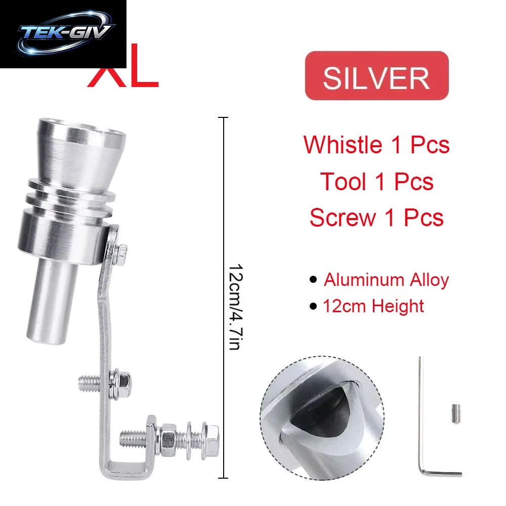 S M L XL Größe Rot Schwarz Turbo Sound Whistle Für Fahrzeug Refit Gerät Auspuffrohr Auto Turbmuffler Universal Sound Simulator Auto