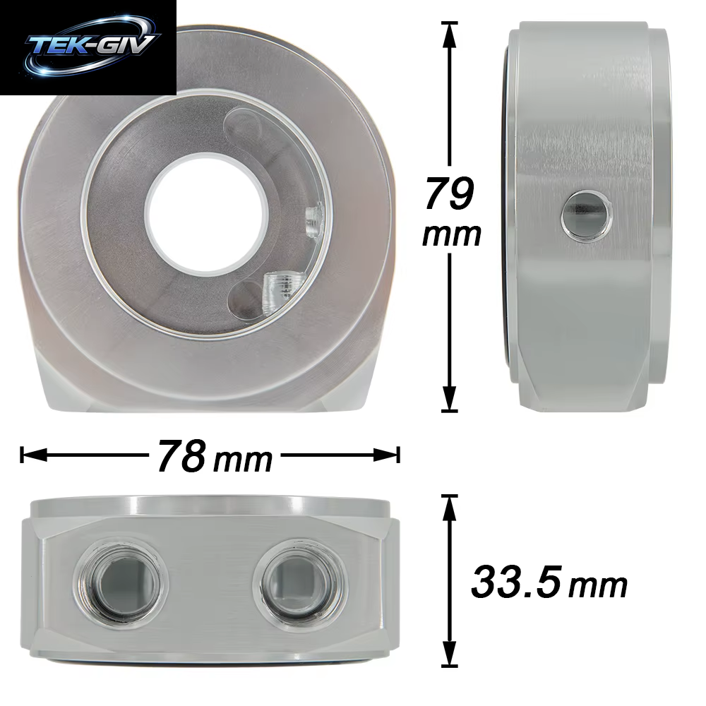Aluminium Öl Sandwich Adapter Öl Kühler Mit 2PCS AN10 Schlauch End Fitting Und 1 PCS 3/4-16UNF 1 PCS M20X 1,5 Adapter