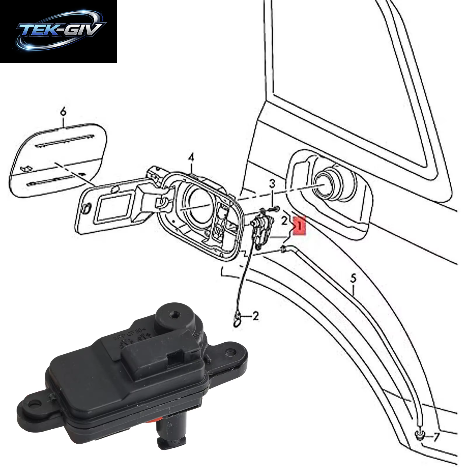8V 0862159 Kraftstoff Box Füllstoff Tür Control Actautor Motor Für Audi A1 A7 A8 Q3 Q7 A3 S3 A4 Avant A6 Allroad 8V 0862159 Ein 8V 0862153 B