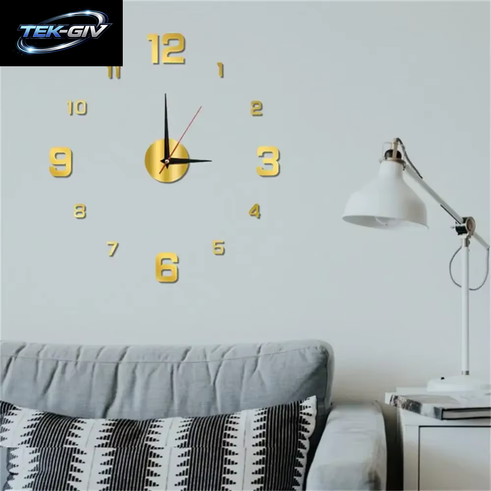 Digitale Uhr Leuchtende Moderne Uhren Dekoration DIY Wohnzimmer Familien Wand Dekor Stereo Rahmenlose Schlafzimmer Uhren Garten