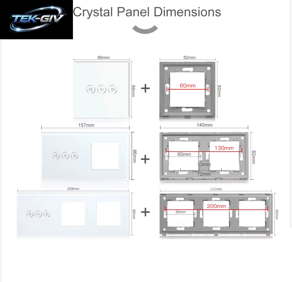 BSEED Wifi Dimmer Schalter 1Gang Smart Touch Schalter up down Tuya Smart Leben Alexa App Mit EU Steckdose Typ-C USB Ports