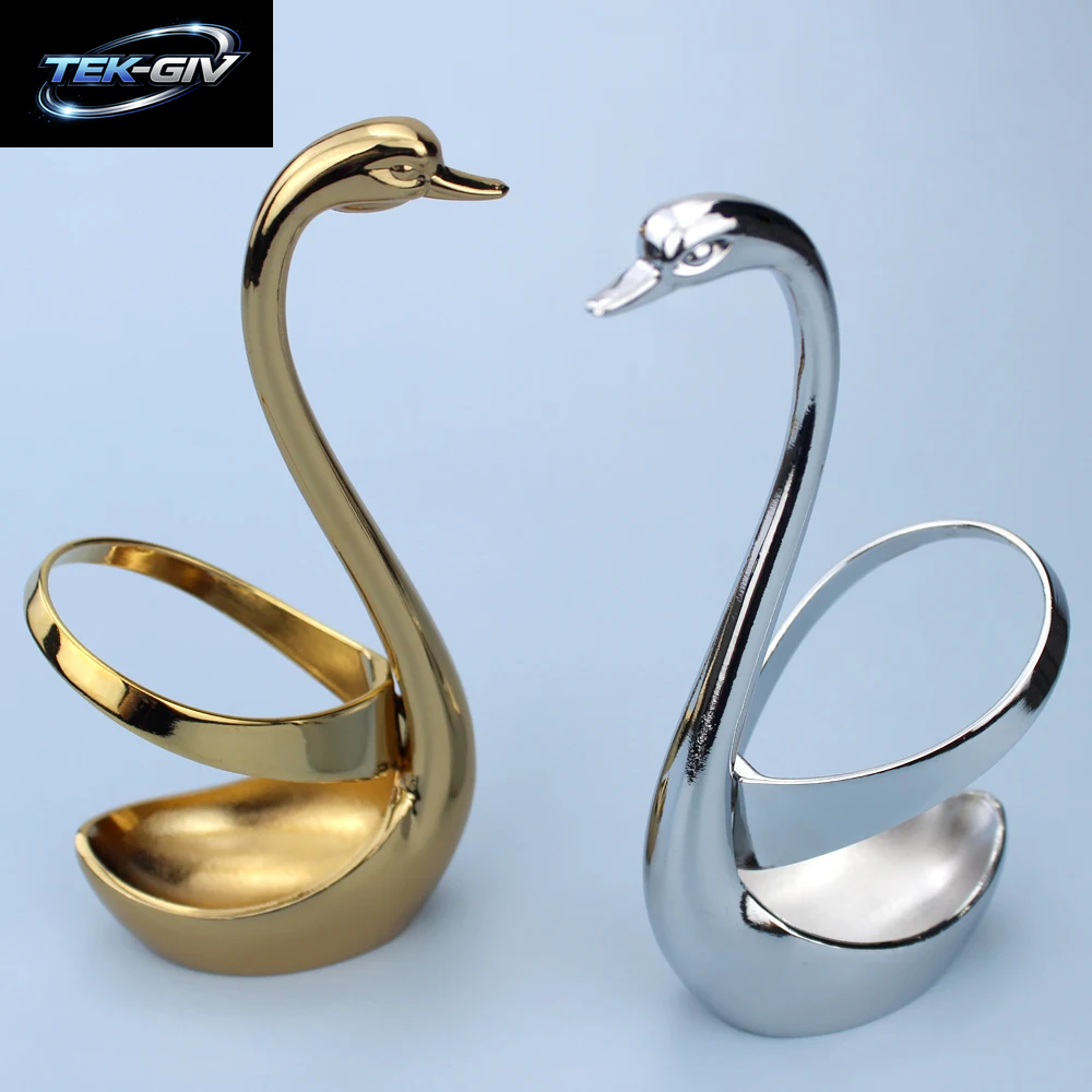 Beliebte Schwanen Form Zink Legierung Besteck Halter Metall Geschirr Basis Zarte Hübsche Dekoration Gadget Küchen Zubehör Für Zu Hause
