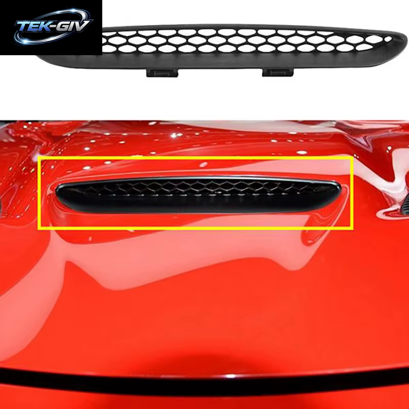 Auto Schwarz Vorne Motorhaube Entlüftung Gitter Luftstrom Mesh Ansaug Haube Für Fit Für Ausweich Ladegerät Srt 2014-2018
