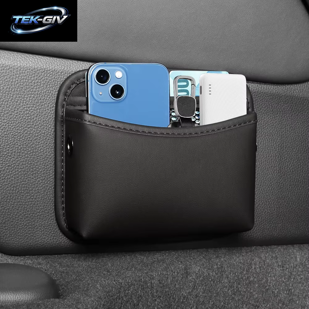 Selbst Klebende Auto Aufbewahrung Tasche Klebrige Organizer Tasche Sitz Rückseite Seitentür Verstauen Aufräumen Kit Für Telefon Geldbörse Karte