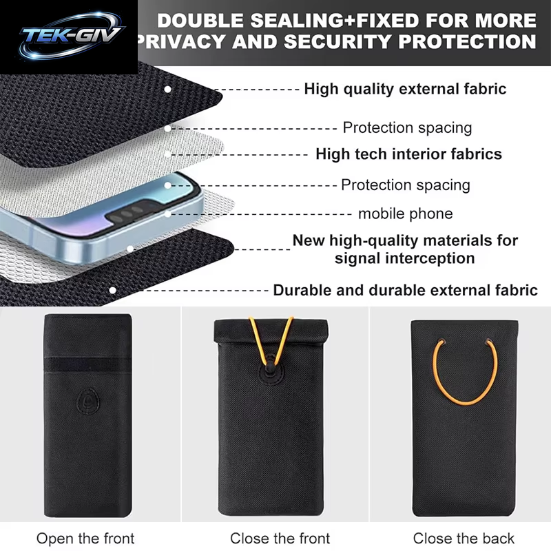 Faraday-Tasche Für Autoschlüssel, Smartphone, Rfid-Signalblockierung, Diebstahlschutz, Schlüsselloser Zugang, Abschirmtasche, Schutz Der Privatsphäre
