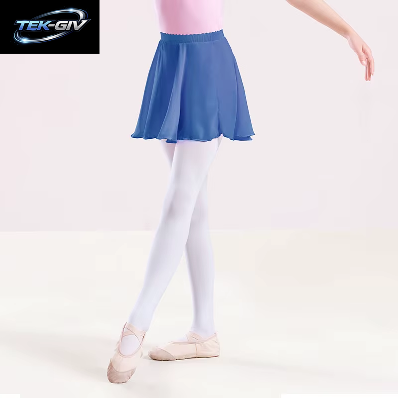 Ballettrock Für Mädchen, Tutu-Röcke Für Ballett, Tanz, Chiffon-Röcke, Elastische Taille, Kurzer Ballettrock Für Mädchen