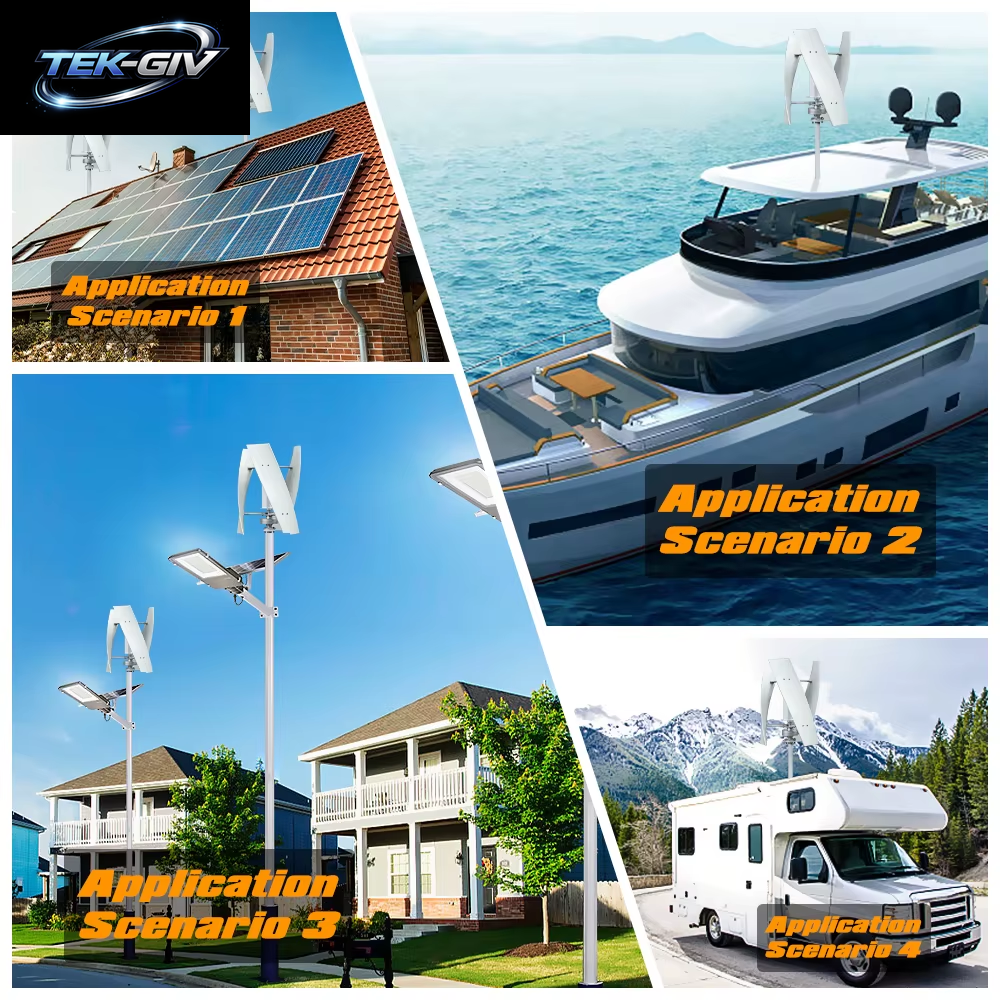 Vertikale Windkraftanlage Für Den Haushalt, 3000 W, 12 V/24 V/48 V, Geräuscharm, Kostenloser Mppt-Controller, Stufenlose Lieferung in Polen
