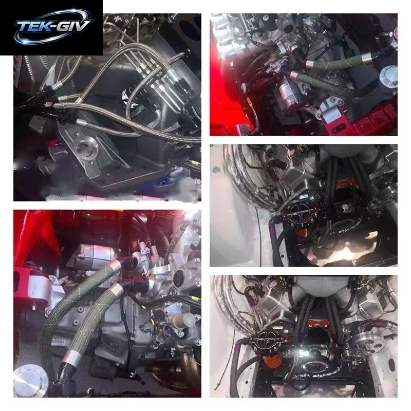 1 Meter AN4 AN6 AN8 AN10 AN12 AN16 AN20 Universal Auto Kraftstoff Schlauch Öl Gas Linie Nylon Stahl Geflochtene Kühler Brems Schlauch CPE Rohr
