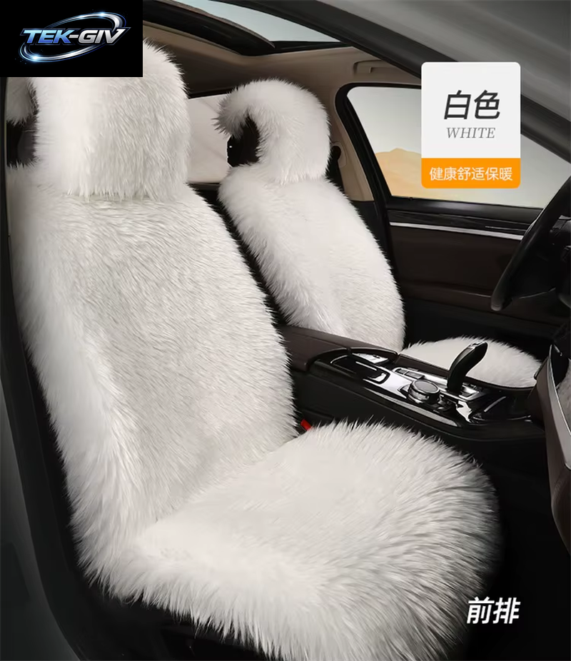 1Pcs Universal Plüsch Auto Sitz Abdeckung Faux Schaffell Sitzkissen Winter Warme Auto Künstliche Pelz Sitzbezüge Auto Zubehör