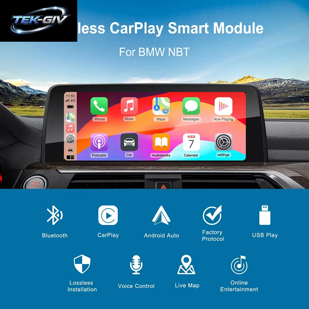 CARABC Wireless Carplay Für BMW MINI F30 F31 F20 F21 F10 F01 X5 E70 X3 F25 NBT CIC System Android Auto OEM Integrationsmodul