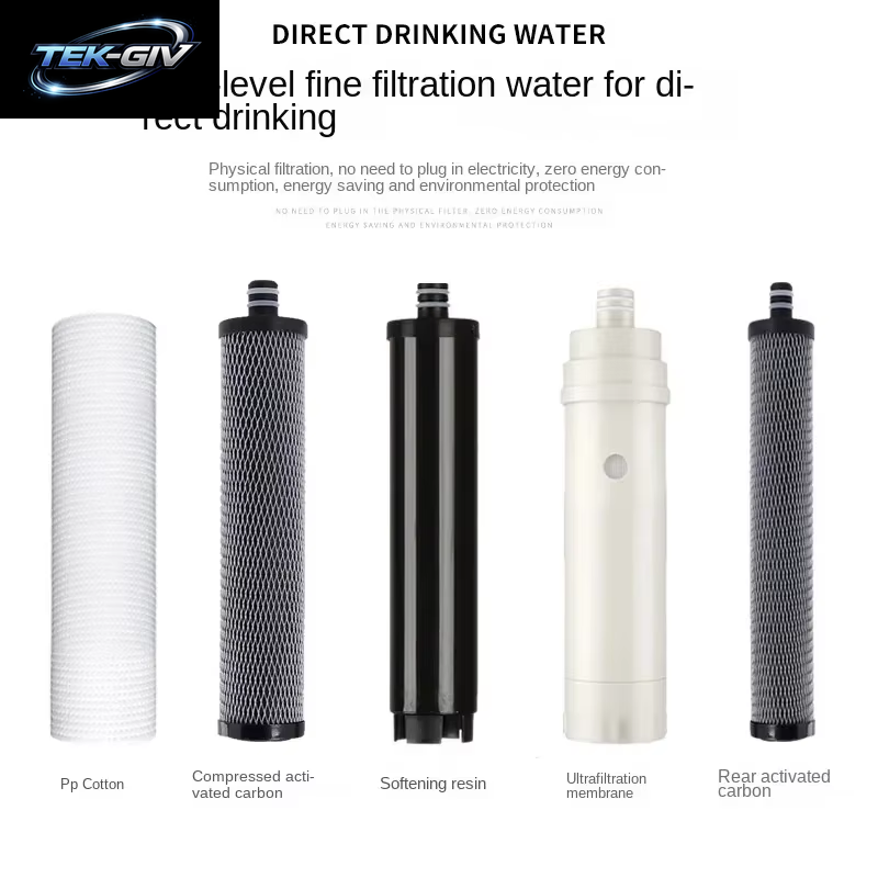 5 Stück Wasserreiniger-Filter, Kompatibler Ersatz Für 4 + 1 Ultrafiltrationskartusche, Luftreiniger, Leitungswasser-Wasserhahn-Filter