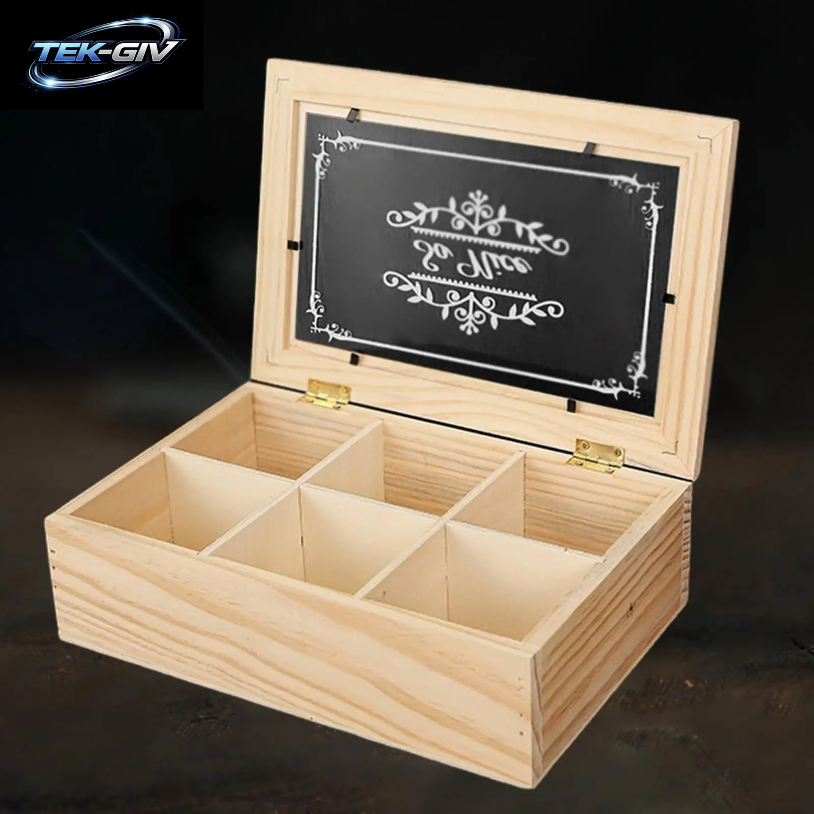 Holz Tee Kiste 6 Gitter Multifunktion Ale Tee Aufbewahrung Sbox Mit Deckel Teebeutel Halter Für Home Cabinet Küche Dekor Organisation