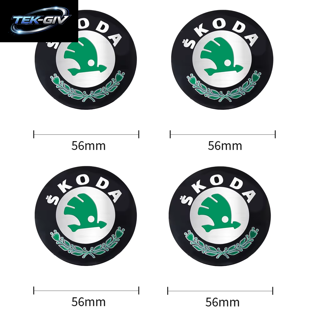 56/60/65/68 MM Auto Rad Center Hub Caps Aufkleber Reifen Felge Abdeckungen Für Skoda S Logo Octavia Fabia 2 Superb 2 Kamiq VRS VII Kodiaq