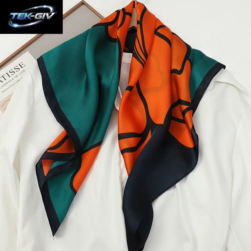 60 Farben Luxus-Schal Für Damen 70*70Cm Seidengefühl Quadratisches Haartuch Foulard Satin-Schal Großformatiges Kopftuch Hijab Taschentuch