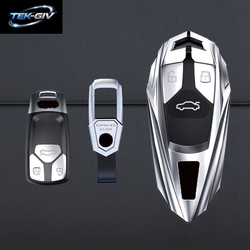 Mode Legierung Auto Schlüssel Fall Abdeckung Shell Fob Für Audi A1 A3 8P A4 B8 B9 A5 A6 C7 A7 A8 Q3 Q5 Q7 Q8 C8 D5 4M RS3 S4 S5 S7 TT E-Tron