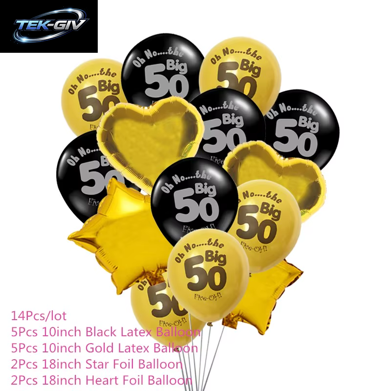 Schwarzgold 30 40 50 60 Jahre Geburtstag Latexballons Erwachsene Männer Frauen Alles Gute Zum Geburtstag Party Dekor Hochzeit 30. Jahrestag Zubehör
