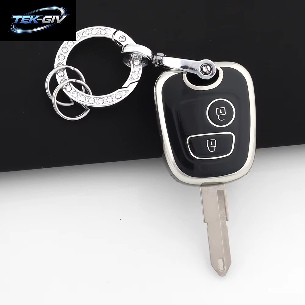 Rosa TPU Auto Fernbedienung Smart Key Fall Abdeckung Shell Fob Schlüsselbund Für Peugeot 107 206 207 307 Für Citroen C1 C2 C3 C4 Für Toyota Aygo