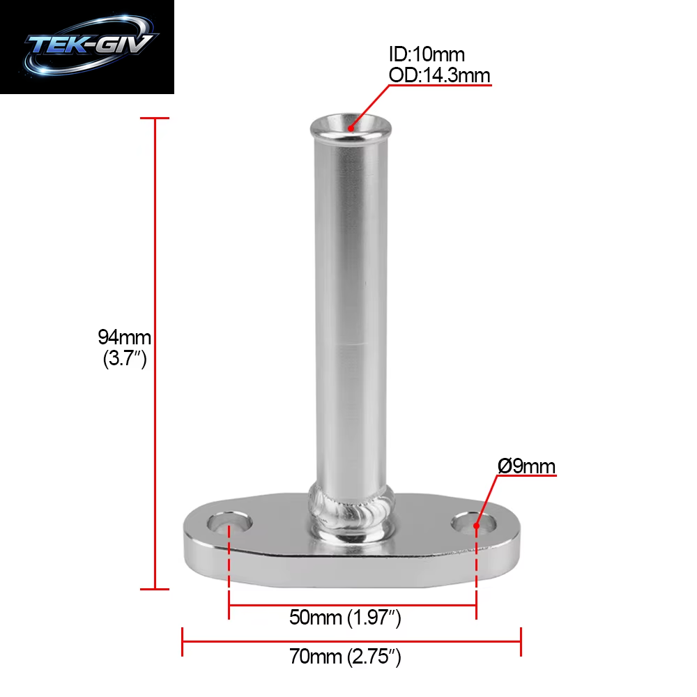 Erweitertes Aluminium 1,8 Turbo-Ölablass-Rücklaufflansch-Set Mit 5/8 Zoll Schlauchtülle, M8-Loch, Bolzenabstand 51 Mm, Ölrücklaufgrad