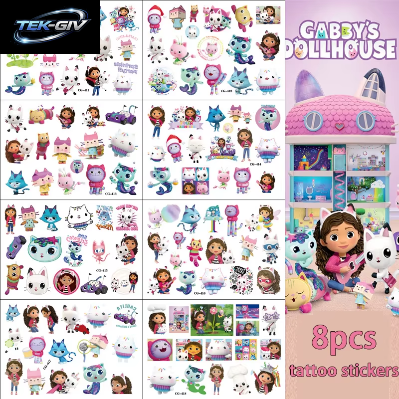 Neue Rosa Gabby Puppenhaus Geburtstag Party Dekorationen Luftballons Tassen Teller Servietten Hintergrund Geschirr Mädchen Baby Dusche Liefert