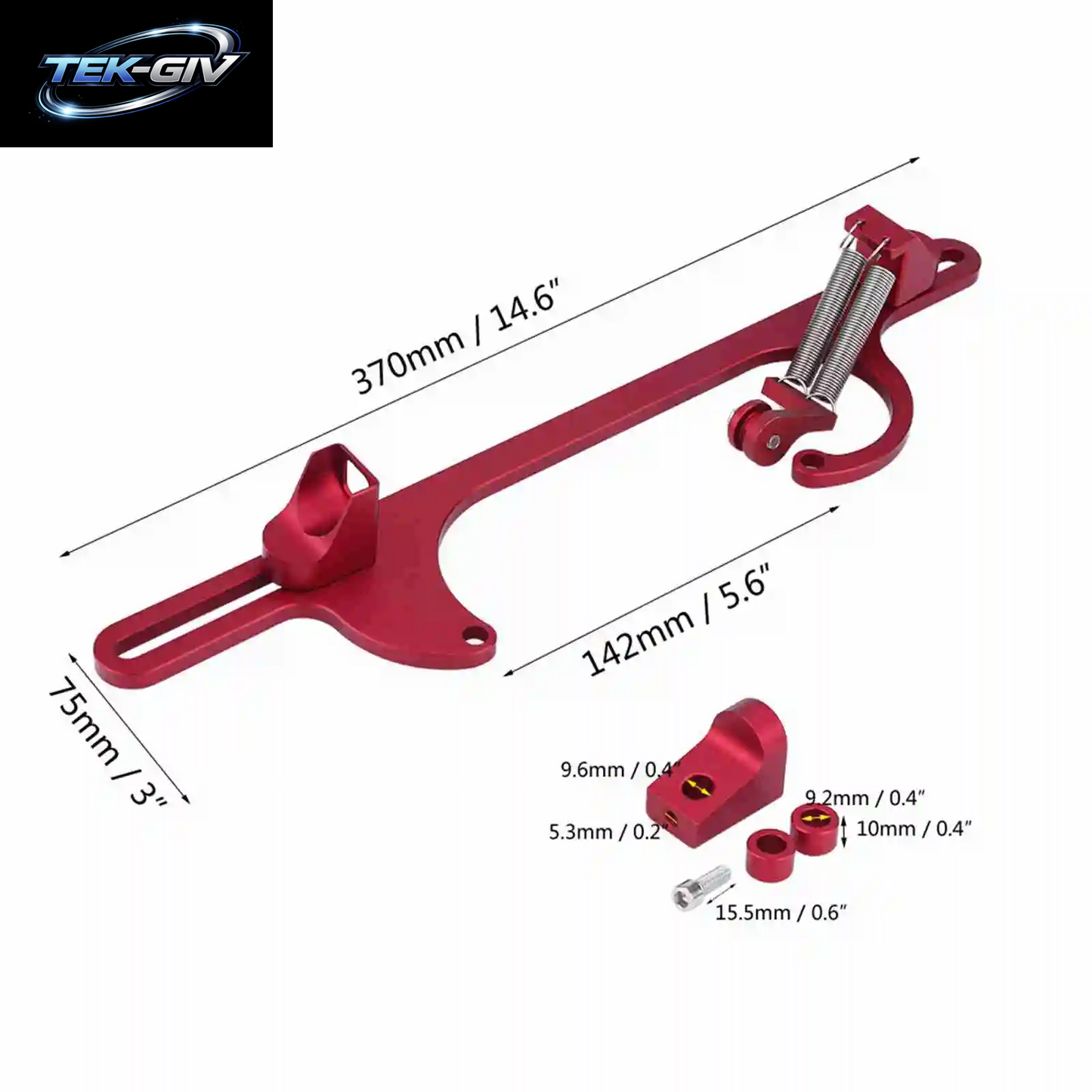 Billet Aluminium Gaszug Vergaserhalterung Für Holley 4150 & 4160 Serie Vergaser Rot