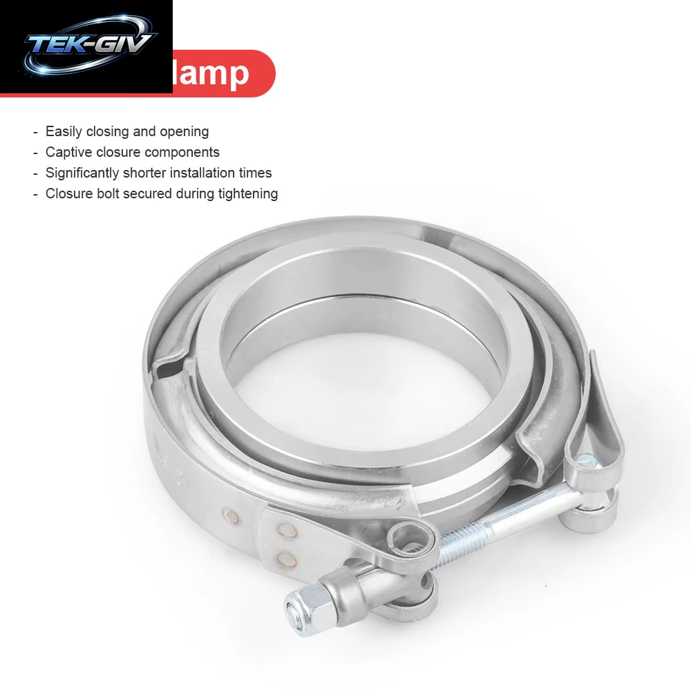 Auto SUS 304 Auspuff V Band Clamp Flansch Kit Männlich & Weiblich Flansch 2''/2,25''/2,5''/2,75''/3''/3,25''/3,5''/3,75''/4''