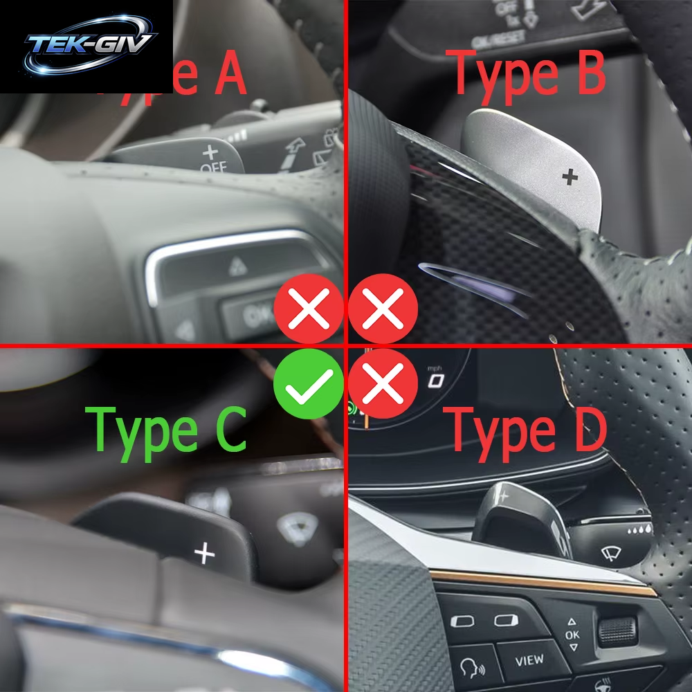 Schaltwippe Für Seat Leon FR Cupra Ateca Ibiza 6P Arona Tarraco Alhambra Auto Lenkradverlängerung Shifter DSG Getriebelaufkleber