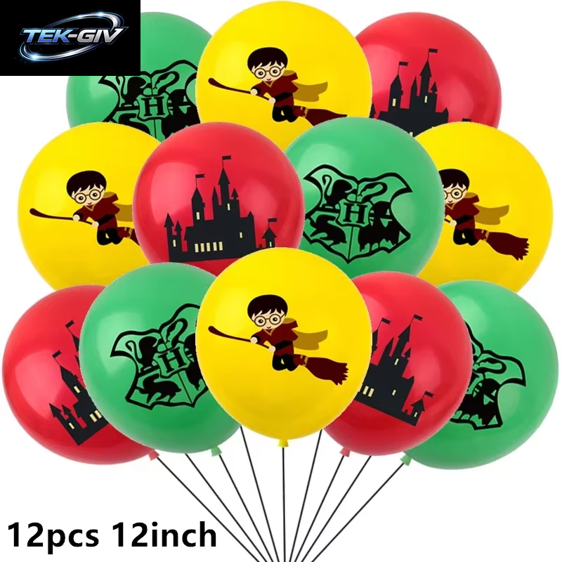 Harry Potter Ballon Hogwarts Hintergrund Eule Schule Happy Birthday Banner Party Dekoration Tortendekoration Einweg-Tischgeschirr