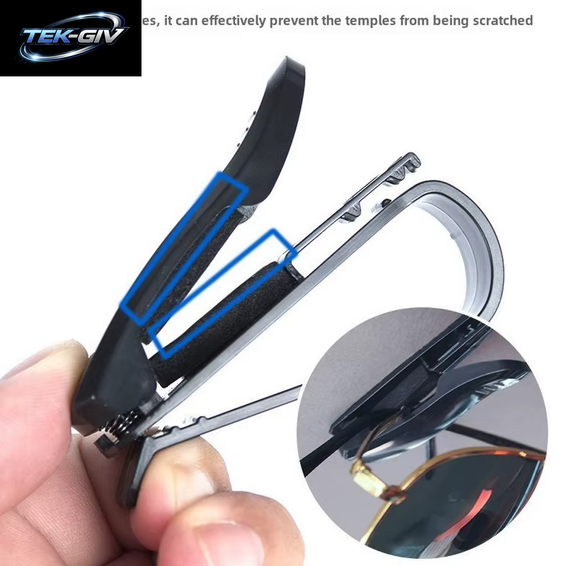 Universal Auto Sonnenblende Gläser Box Sonnenbrille Clip Karte Ticket Halter Stehen Verschluss Stift Fall Brillen Clips Auto Zubehör