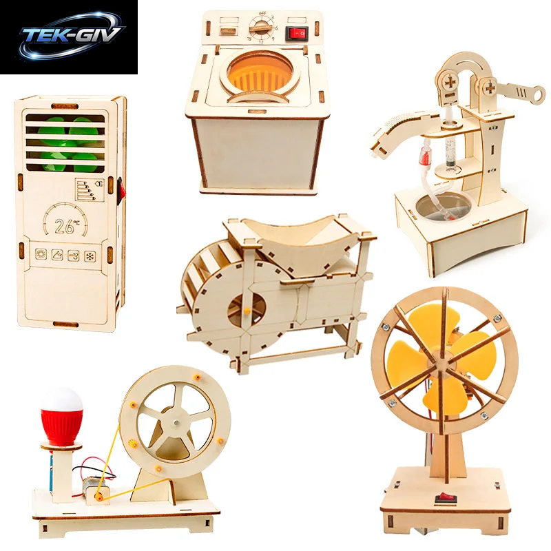 DIY Physikalisches Modell Wissenschaftsexperiment Lernspielzeug Ventilator Klimaanlage Waschmaschine Handgefertigte Kleinproduktion