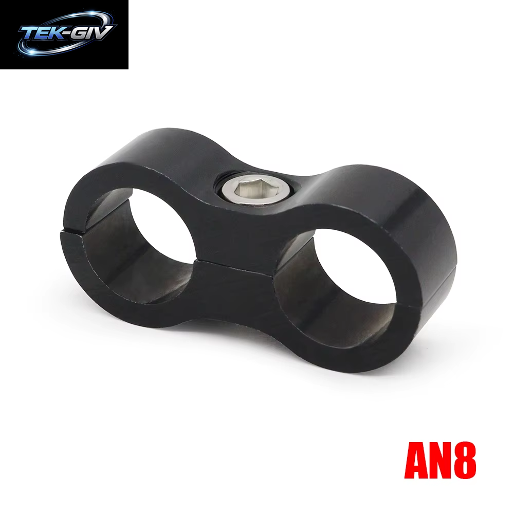 Schwarz/Rot/Blau AN4 AN6 AN8 AN10 AN12 Geflochtene Gummi-Schlauchleitungsklemme Aluminium Eloxierter Leitungsabscheider Separator Trennklemmensatz