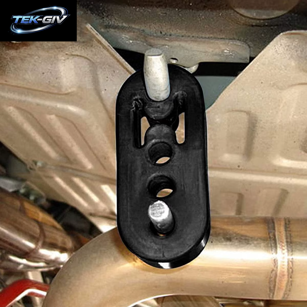 4/2 Stück Auspuffaufhänger, Universell, 4 Löcher, Auto-Auspuffhalterungen, Hintere Gummi-Schalldämpfer-Aufhänger Zum Schutz Des Autosystems