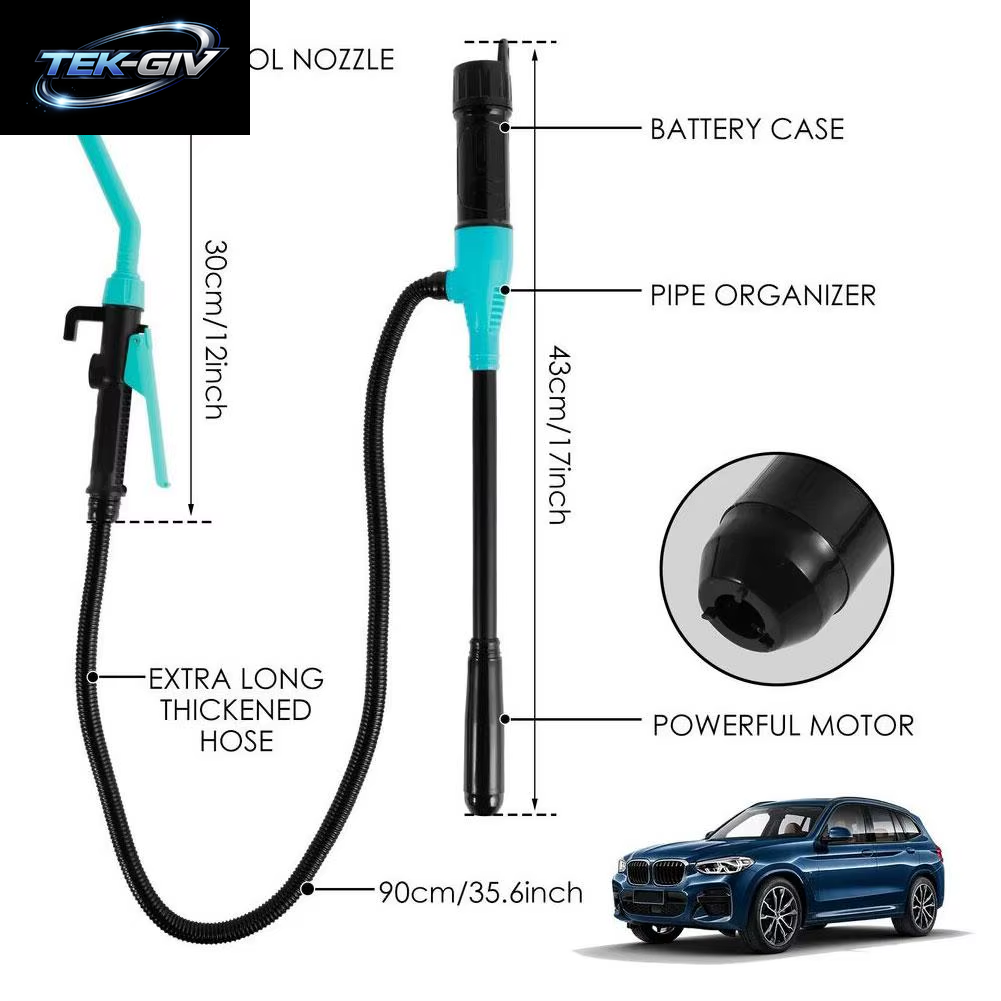 Kraftstoff Förder Pumpe Batterie Betriebene Flüssigkraftstoff-Transfer Pumpe Mit Durchfluss Regeldüse 2,4 Gallonen Pro Minute Tragbare Transfer Pumpe