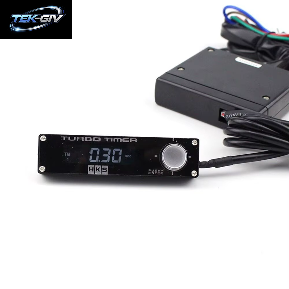 Typ 0, Rennwagen-Turbo-Timer, Weiß/Rot/Blau, Digitale Led-Anzeige 41001-AK009 Mit Logo