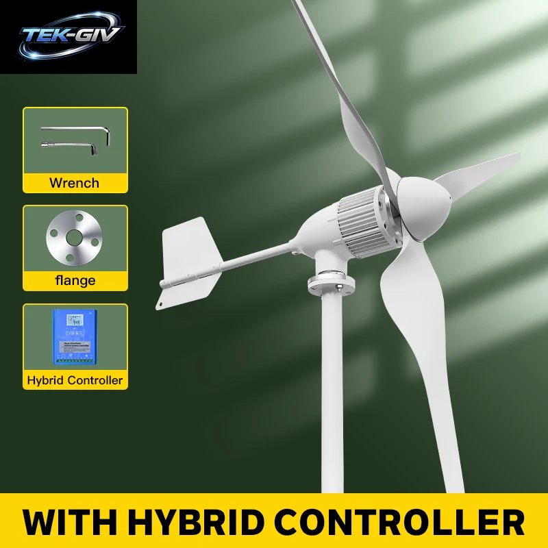 2KW 5KW Horizontalachsen-Windturbine 12V 24V 48V 96V Windgenerator Ce-Zertifiziert Freie Energie Niedrige Drehzahl Netzunabhängig Für Den Heimgebrauch