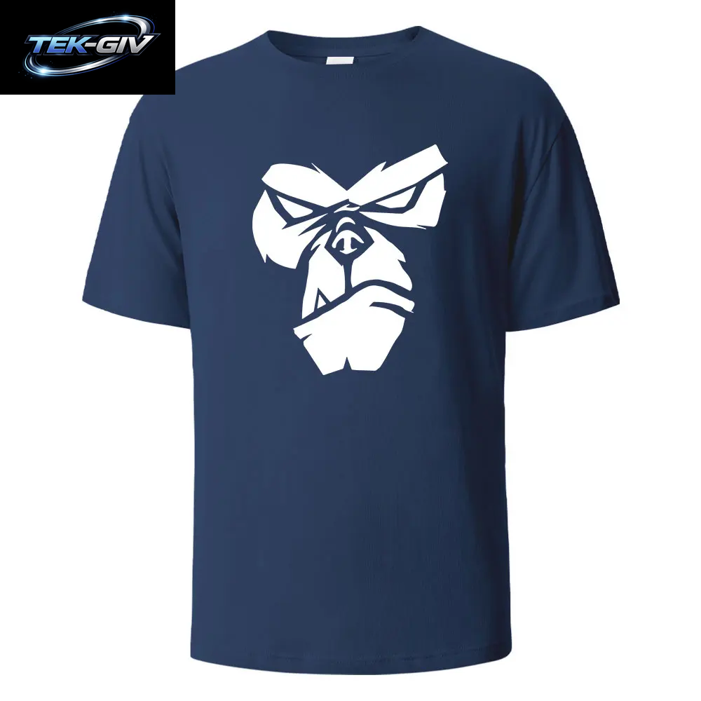 Gorilla Face Lustiges Print-T-Shirt, Sommer-T-Shirts Für Männer Und Frauen, 100 % Baumwolle, O-Ausschnitt, Übergröße, Lässig, Kurzärmelig, Streetwear, Basic-Top