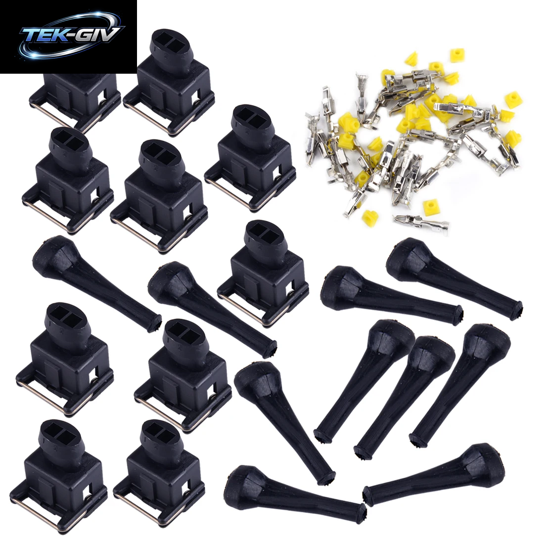 Neue 10 Set EV1 Kraftstoff Injektor Anschlüsse Für Viele Universal Autos Stecker