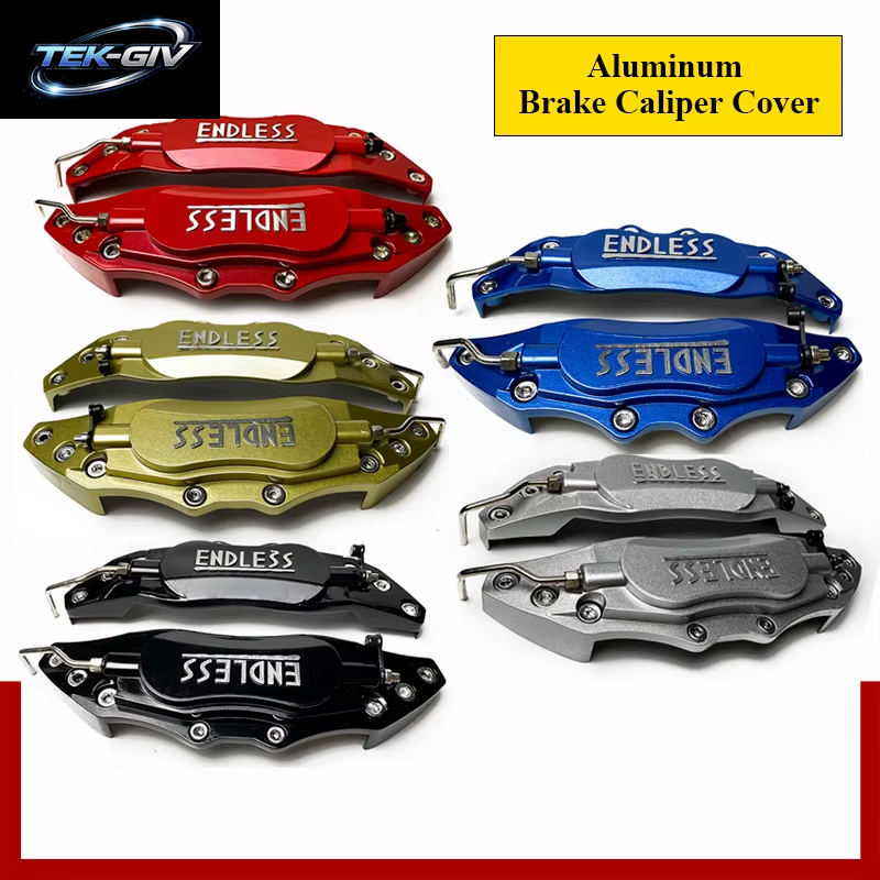2Pcs S/M/L Metall Aluminium Auto 3D Disc Bremssattel Abdeckungen Aufkleber Für Hyundai KIA Alfa Romeo AUDI BMW Mercedes Benz Zubehör