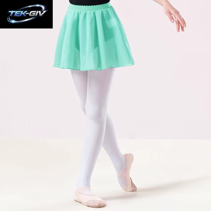 Ballettrock Für Mädchen, Tutu-Röcke Für Ballett, Tanz, Chiffon-Röcke, Elastische Taille, Kurzer Ballettrock Für Mädchen
