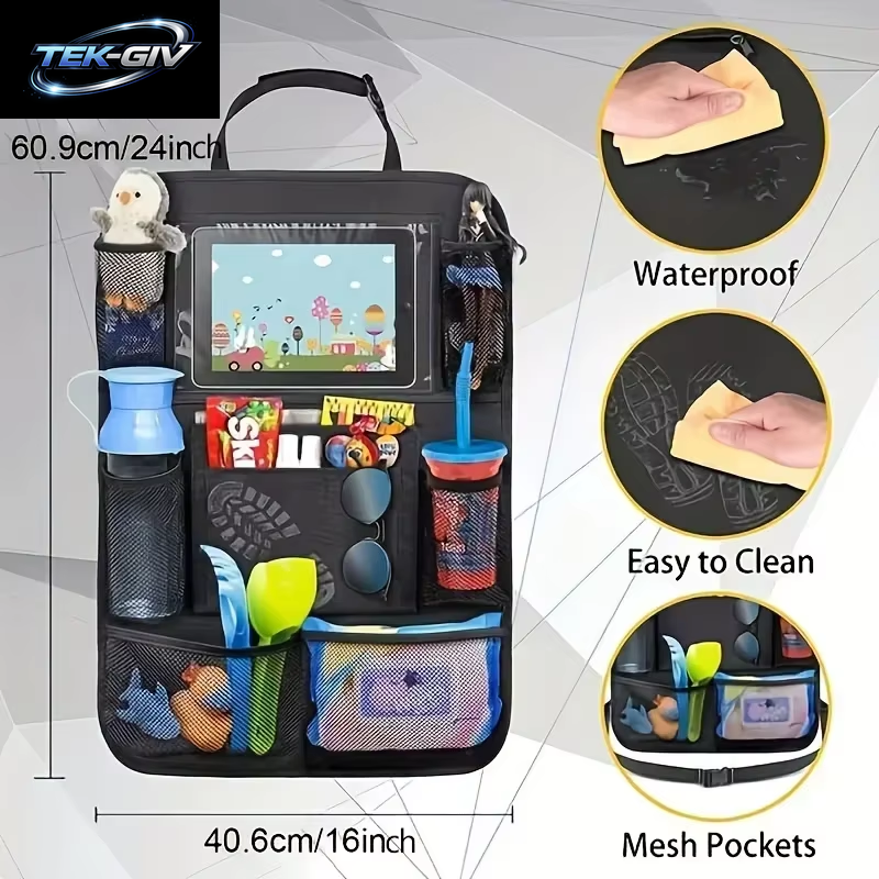 Auto-Rücksitz-Organizer Mit Touchscreen, Tablet-Halter, Automatischer Aufbewahrungstaschenschutz Für Reisen