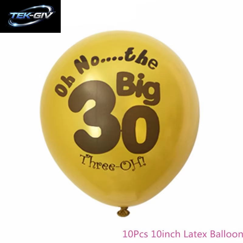Schwarzgold 30 40 50 60 Jahre Geburtstag Latexballons Erwachsene Männer Frauen Alles Gute Zum Geburtstag Party Dekor Hochzeit 30. Jahrestag Zubehör