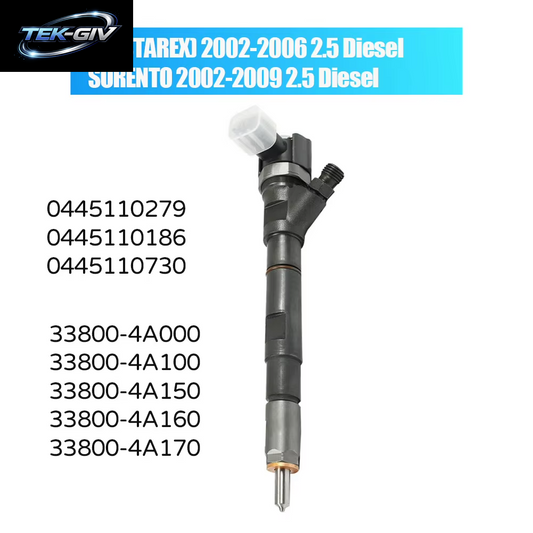 Neu 0445110279 0445110186 0445110092 Dieselkraftstoffeinspritzer 33800 4A100 Für HYUNDAI H1 (STAREX) / KIA SORENTO 2.5 Crdi