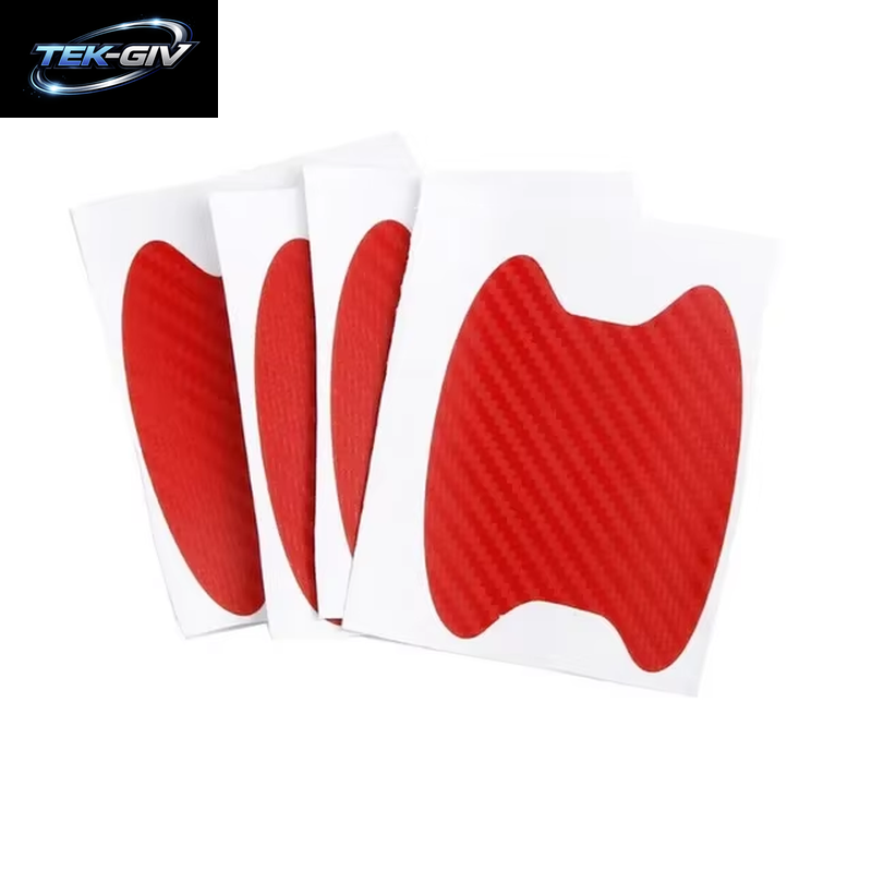 4 Teile/Satz Auto Styling Formteile Aufkleber Autotür Aufkleber Kohle Faser Kratzer Beständige Abdeckung Auto Griff Schutz Folie Teile