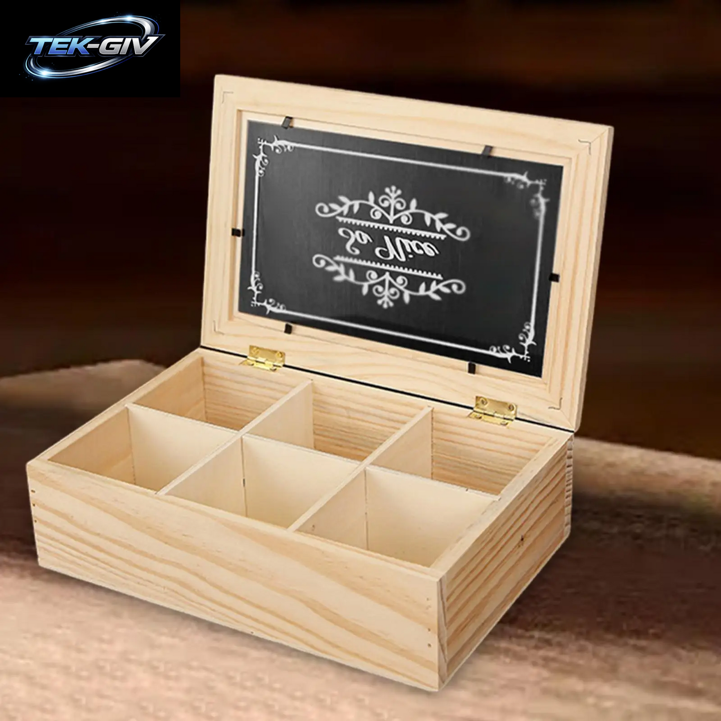 Holz Tee Kiste 6 Gitter Multifunktion Ale Tee Aufbewahrung Sbox Mit Deckel Teebeutel Halter Für Home Cabinet Küche Dekor Organisation