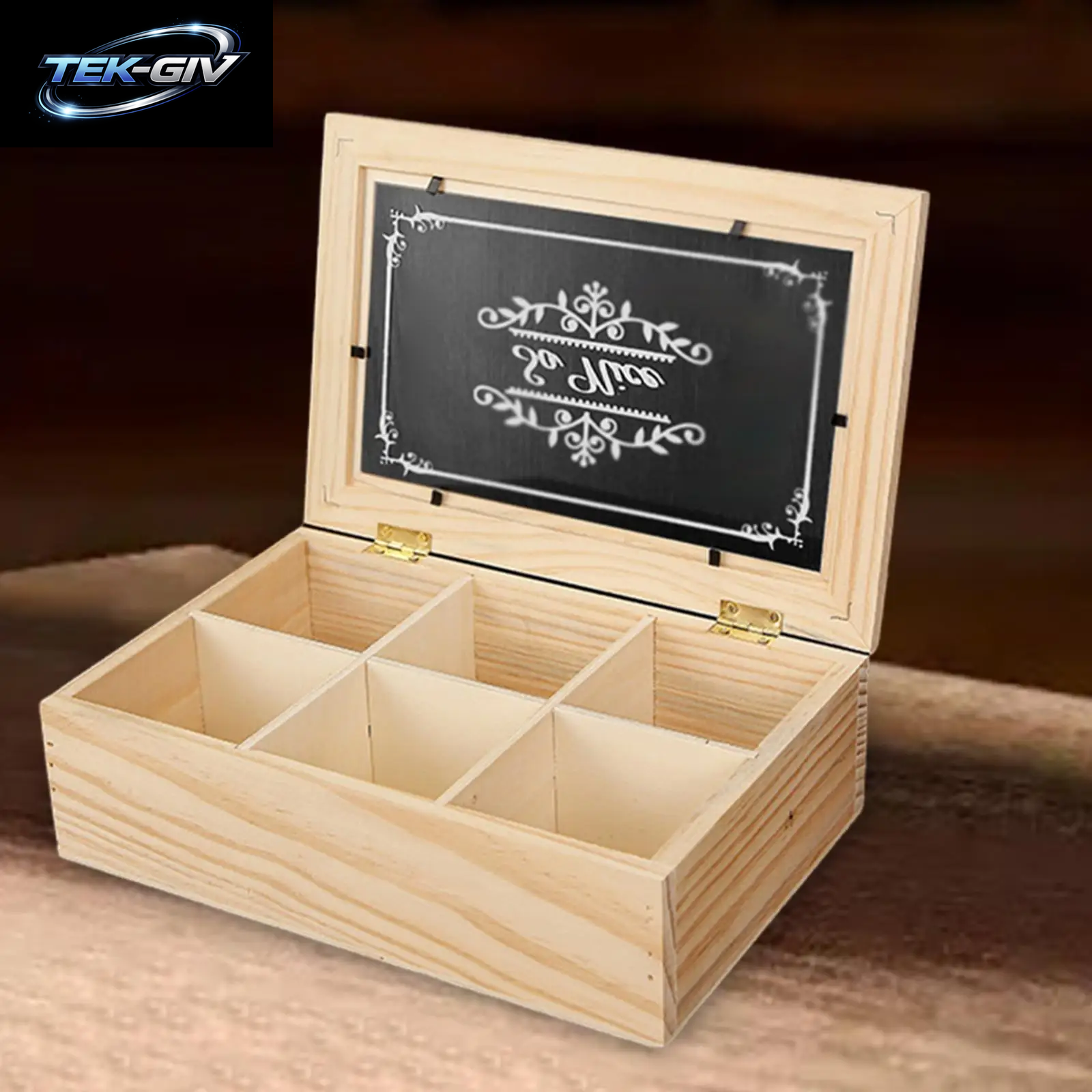 Holz Tee Kiste 6 Gitter Multifunktion Ale Tee Aufbewahrung Sbox Mit Deckel Teebeutel Halter Für Home Cabinet Küche Dekor Organisation